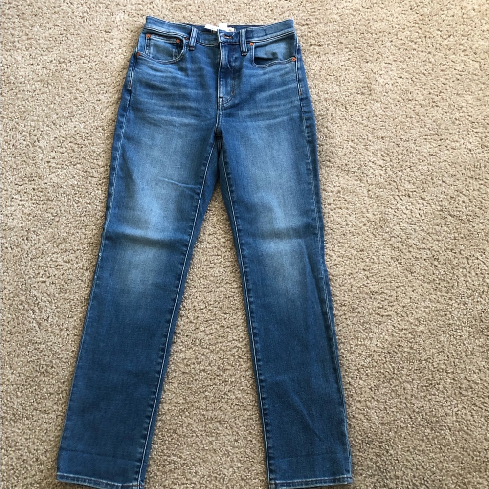 Madewell high rise slim boyjean, size 26, medium blue.
